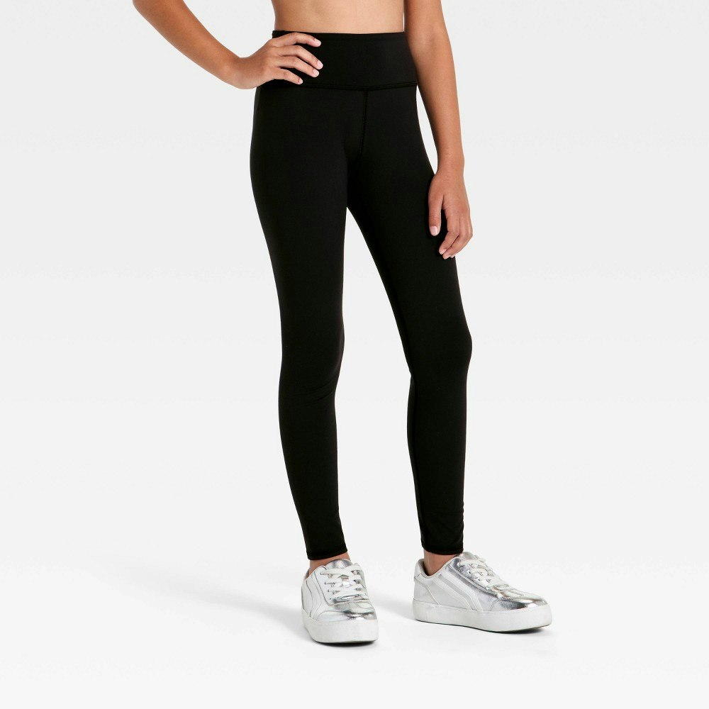 All In Motion Girls' High-Rise Adjustable Waistband Leggings: $15 All In Motion Girls' High-Rise Adjustable Waistband Leggings: $15