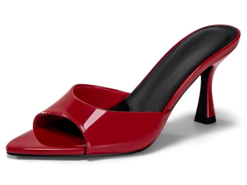 Coutgo Women's Peep Toe Heeled Mules: $33.99 Coutgo Women's Peep Toe Heeled Mules: $33.99