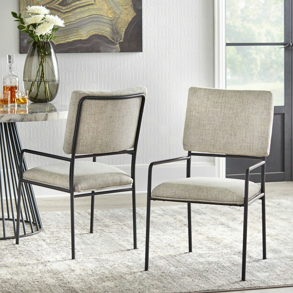 Lifestorey Indra Upholstered Dining Chairs 2-Pack: $160.99 Lifestorey Indra Upholstered Dining Chairs 2-Pack: $160.99