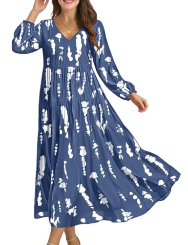 Yesno Women's Long Lantern Sleeve Casual Maxi Dress: $26.99 Yesno Women's Long Lantern Sleeve Casual Maxi Dress: $26.99