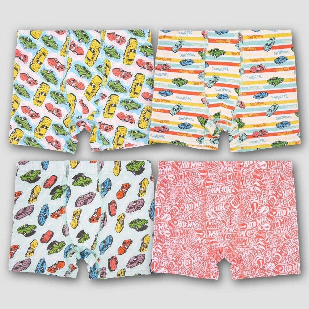 Hot Wheels Boys' 4-Pack Cotton Stretch Boxer Briefs: $14