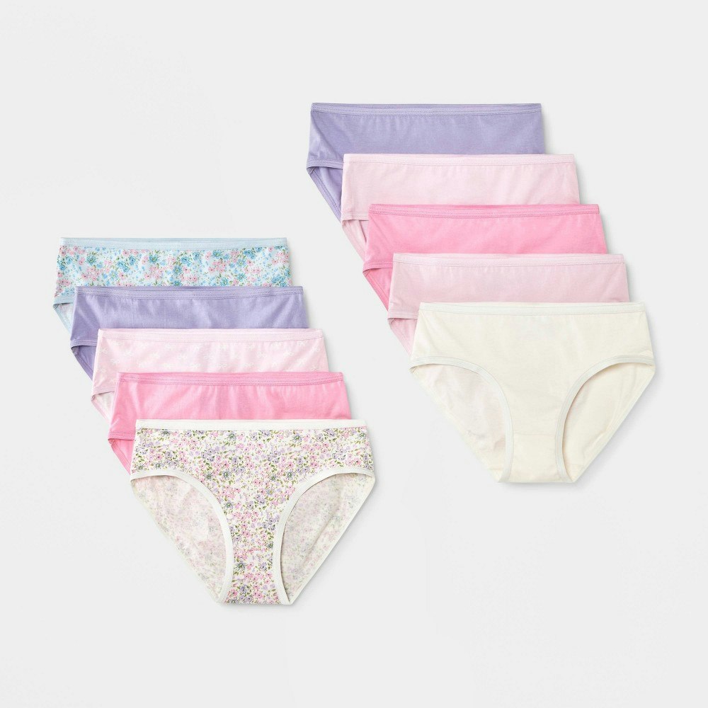 Cat & Jack Girls' Floral Briefs 10-Pack: $10 Cat & Jack Girls' Floral Briefs 10-Pack: $10