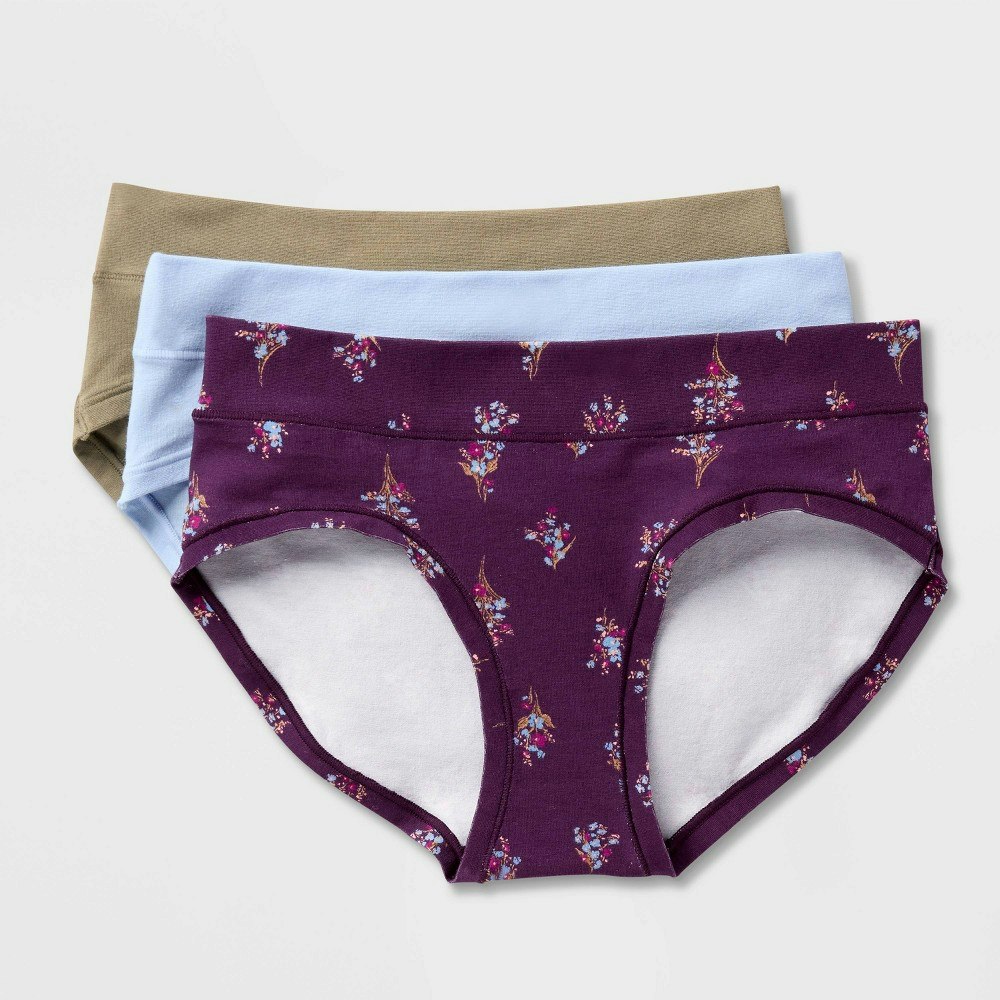 Auden Women's Cotton Stretch Hipster Underwear 3-Pack: $15 Auden Women's Cotton Stretch Hipster Underwear 3-Pack: $15
