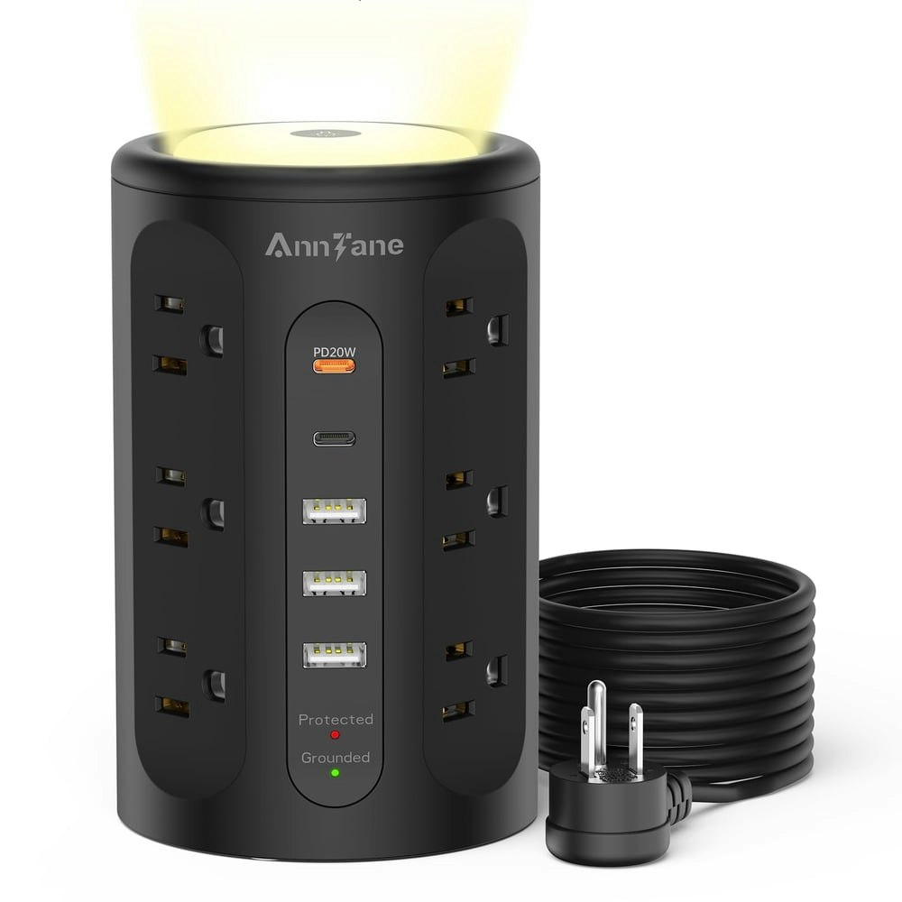 12-Outlet Power Strip Tower with 6-Port USB and 10-Foot Extension Cord: $23.99 12-Outlet Power Strip Tower with 6-Port USB and 10-Foot Extension Cord: $23.99