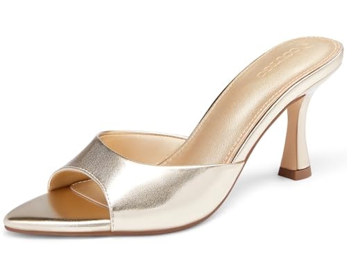 Coutgo Women's Peep Toe Heeled Mules: $33.99 Coutgo Women's Peep Toe Heeled Mules: $33.99