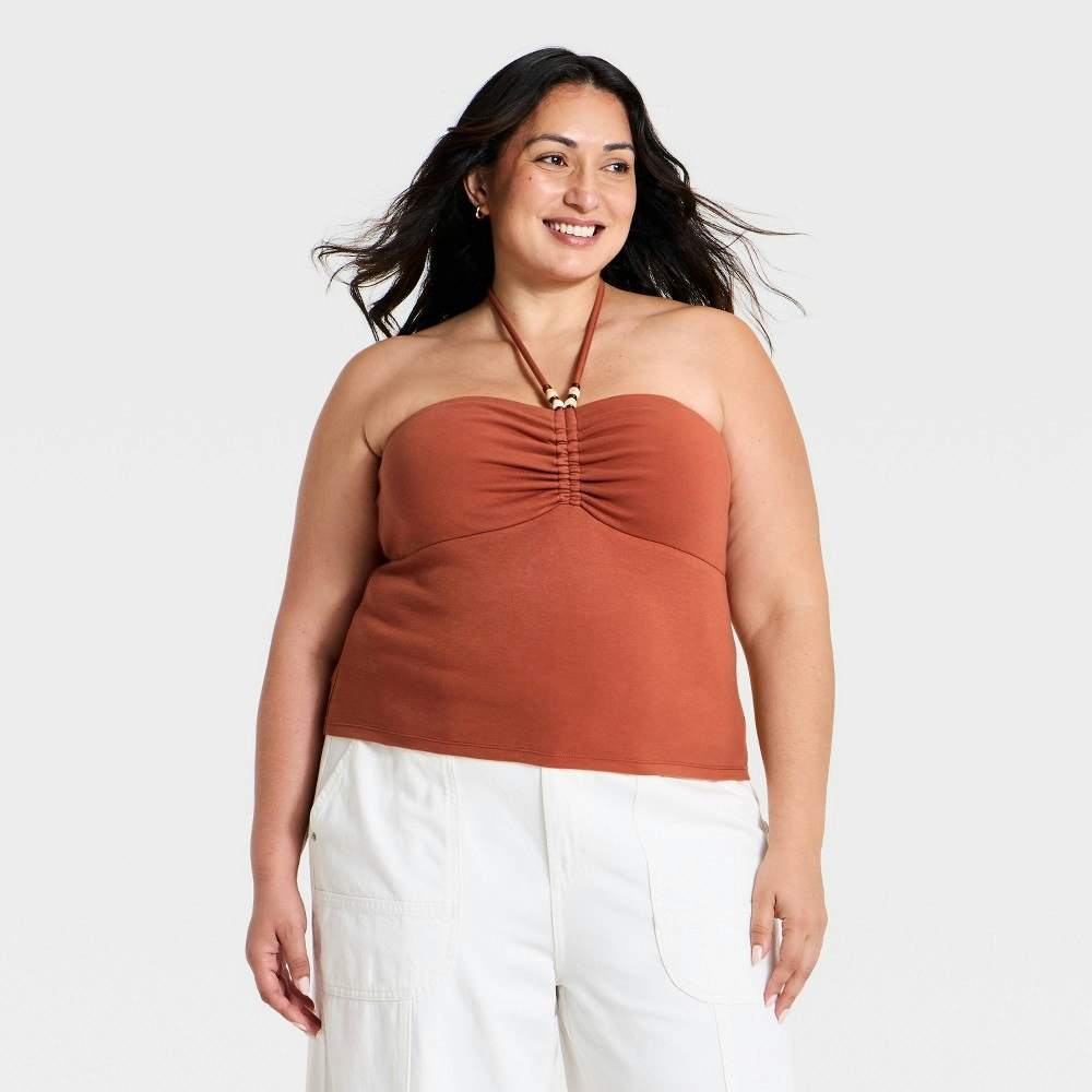 Universal Thread Women's Beaded Halter Top: $12 Universal Thread Women's Beaded Halter Top: $12