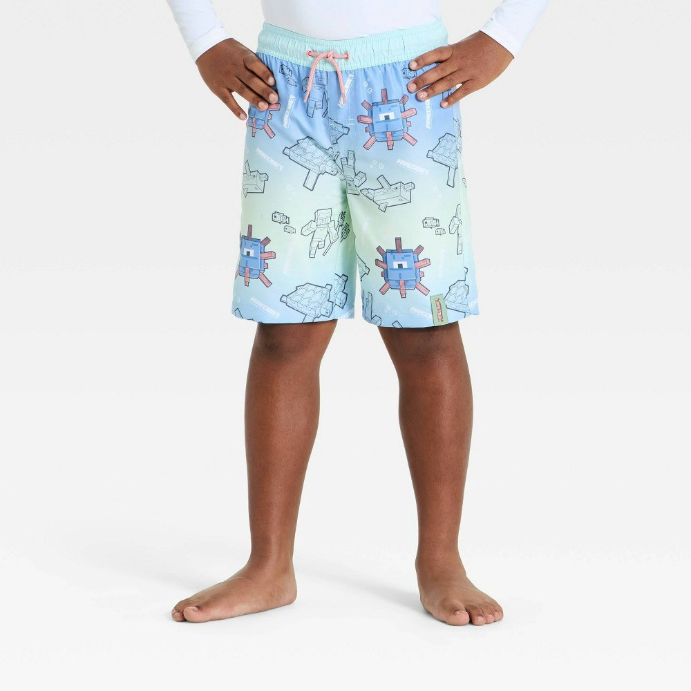 Boys' Minecraft Aqua Mobs Swim Trunks: $11.70 Boys' Minecraft Aqua Mobs Swim Trunks: $11.70