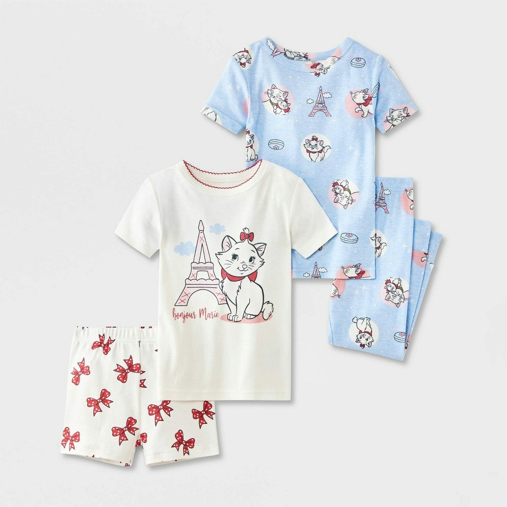 Toddler Girls' Disney Aristocats Marie Cotton Pajama Set 4-Piece: $18 Toddler Girls' Disney Aristocats Marie Cotton Pajama Set 4-Piece: $18