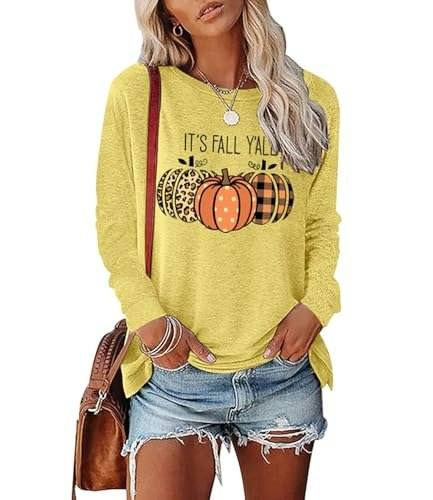 Baokuan Women's Pumpkin Graphic Crewneck Sweatshirt: $19.54 Baokuan Women's Pumpkin Graphic Crewneck Sweatshirt: $19.54