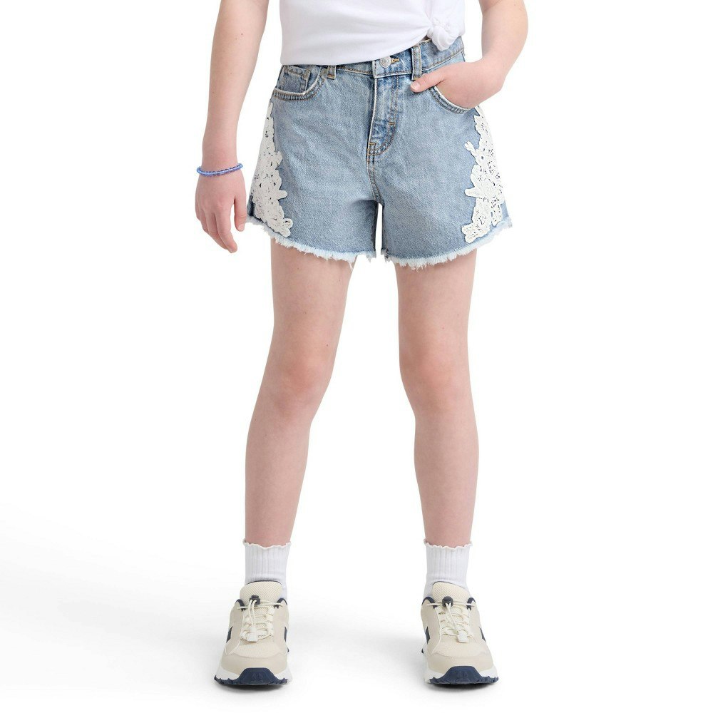 Levi's Girls' Crochet A-Line Denim Shorts: $28 Levi's Girls' Crochet A-Line Denim Shorts: $28