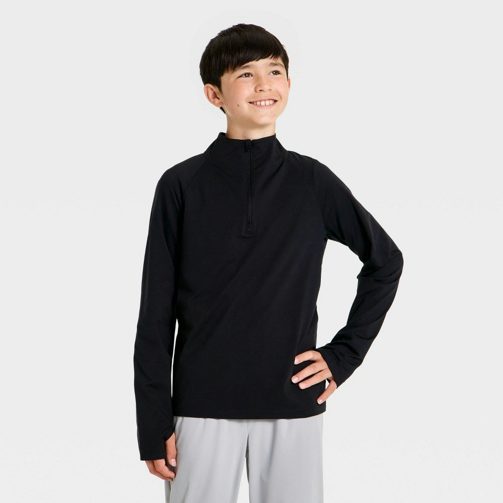 All in Motion Boys' Long Sleeve Stretch 1/4 Zip Pullover: $20 All in Motion Boys' Long Sleeve Stretch 1/4 Zip Pullover: $20
