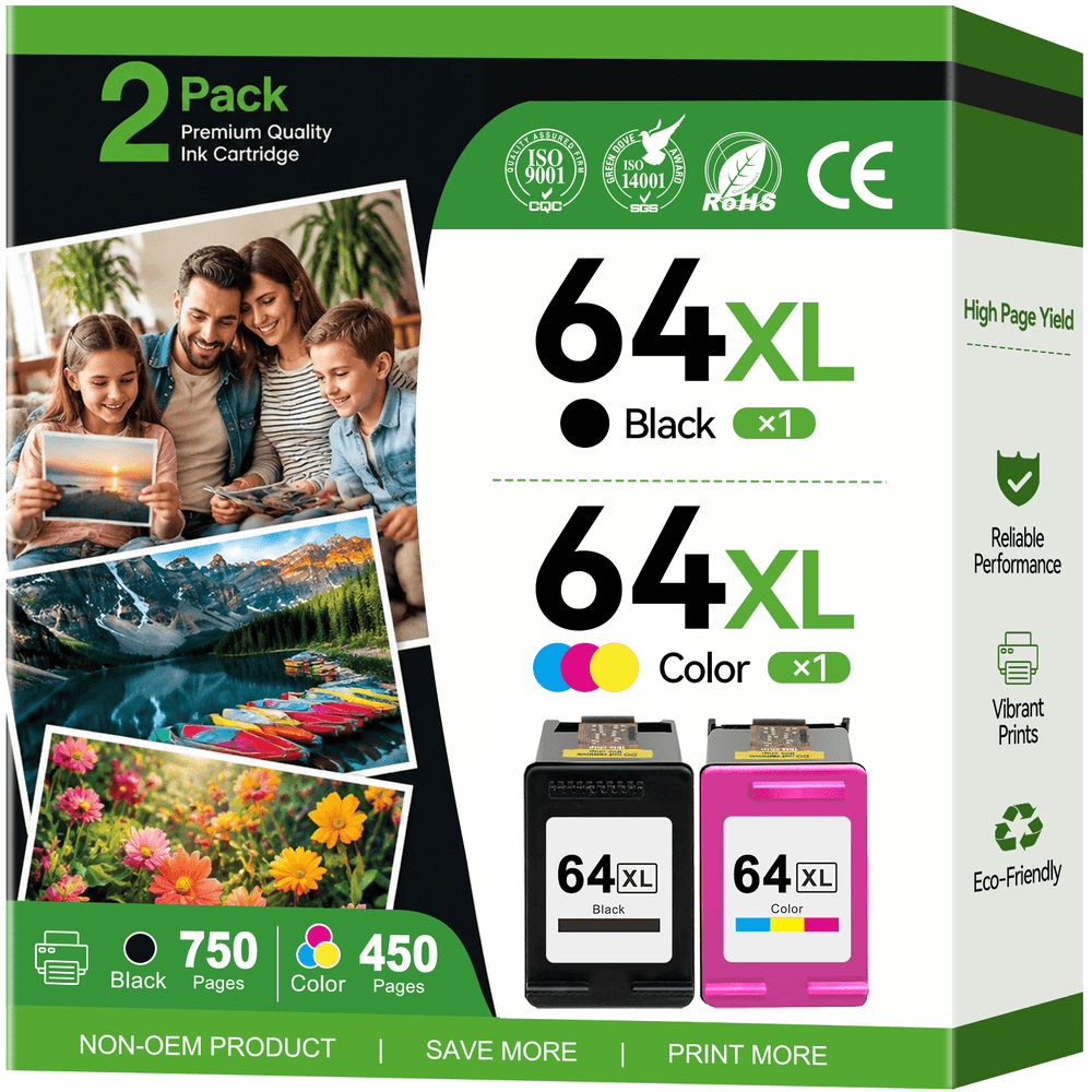 HP 64XL Black and Tri-Color Ink Cartridge Combo Pack: $36.85 HP 64XL Black and Tri-Color Ink Cartridge Combo Pack: $36.85