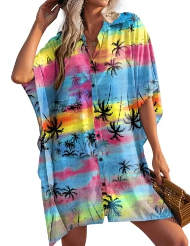Ekouaer Women's Button Down Oversized Bikini Cover-Up Shirt: $24.22 Ekouaer Women's Button Down Oversized Bikini Cover-Up Shirt: $24.22