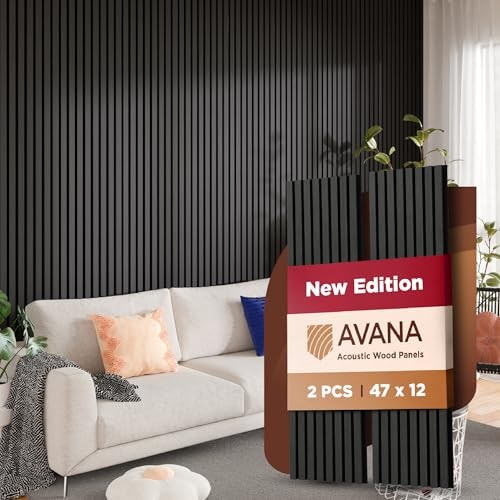 Avana 47.2" x 12.6" Black Oak Acoustic Wall Panels 2-Pack: $54.99 Avana 47.2" x 12.6" Black Oak Acoustic Wall Panels 2-Pack: $54.99