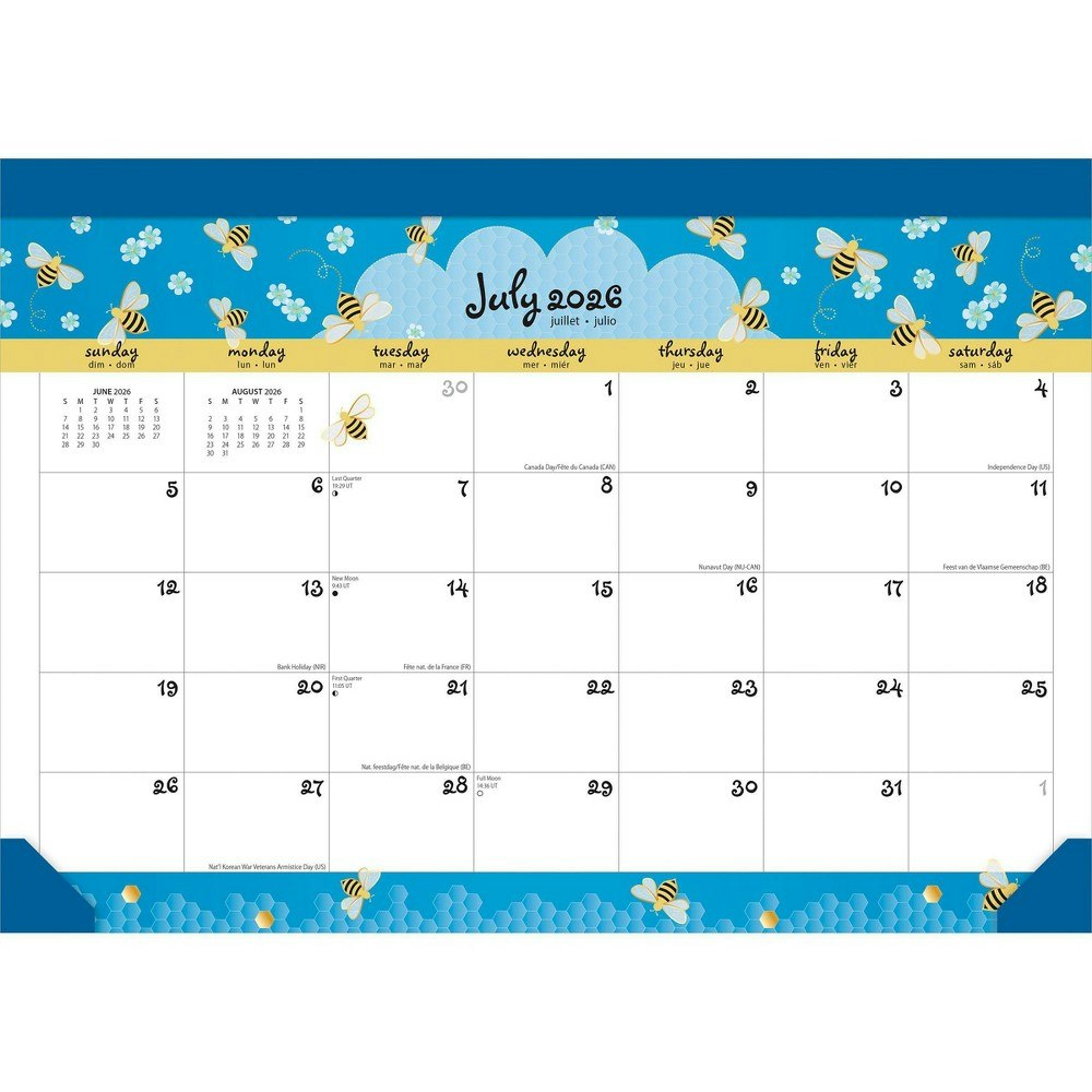 Plato 10"x14" 2026-2027 Monthly Busy Bees Desktop Calendar: $14.99 Plato 10"x14" 2026-2027 Monthly Busy Bees Desktop Calendar: $14.99