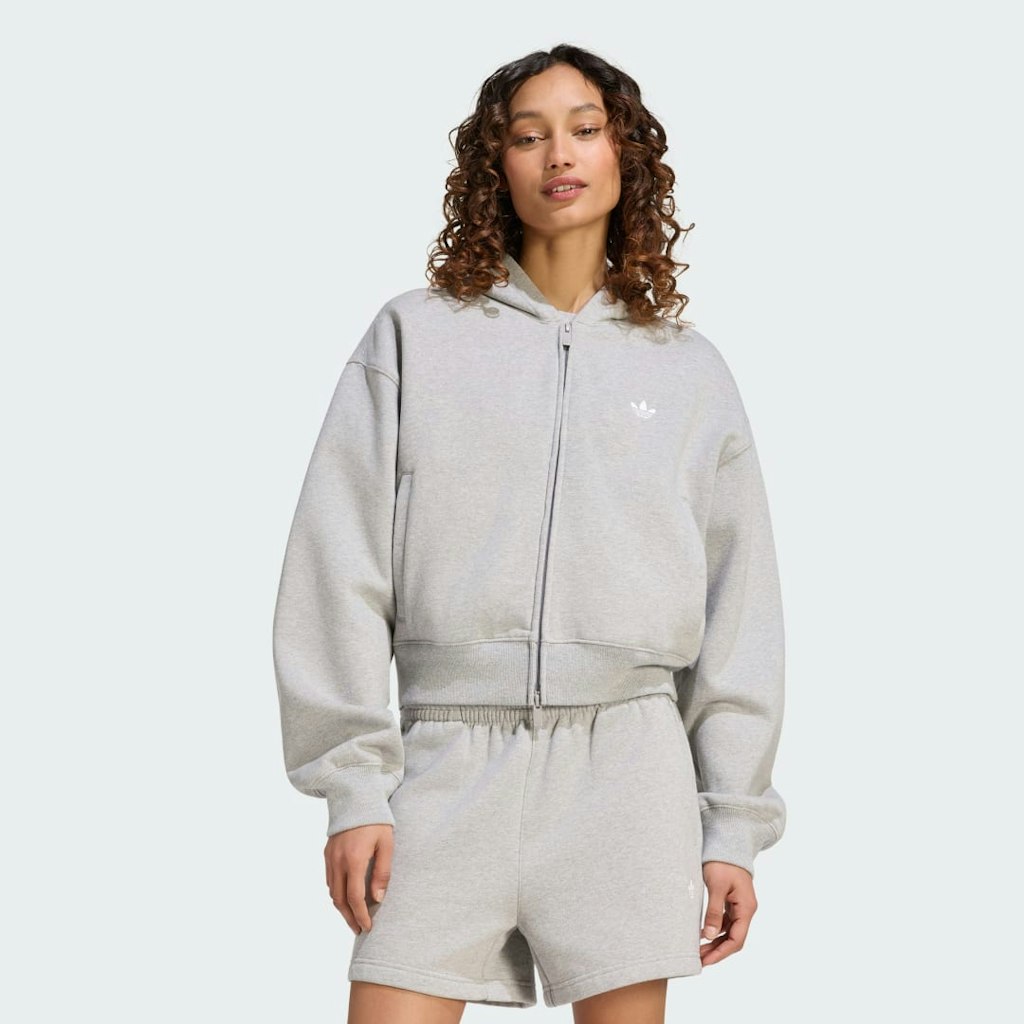Essentials Fleece Cropped Full-Zip Hoodie: $65 Essentials Fleece Cropped Full-Zip Hoodie: $65