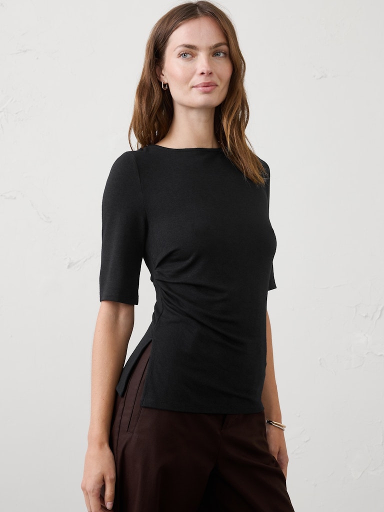 Soft Luxe Side-Ruched Top: $27.50