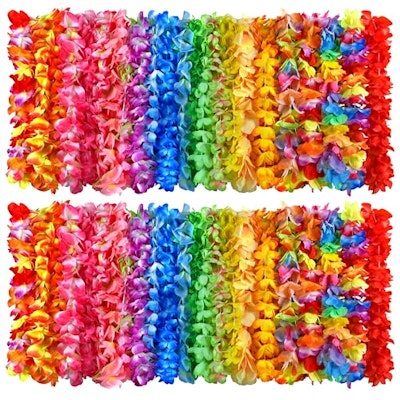 Seifar Hawaiian Luau Flower Leis 120-Pack for $25 + free shipping w/ Prime