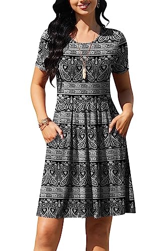 DouBCQ Women's Casual Short Sleeve Flowy Pleated Dress: $14.99 DouBCQ Women's Casual Short Sleeve Flowy Pleated Dress: $14.99