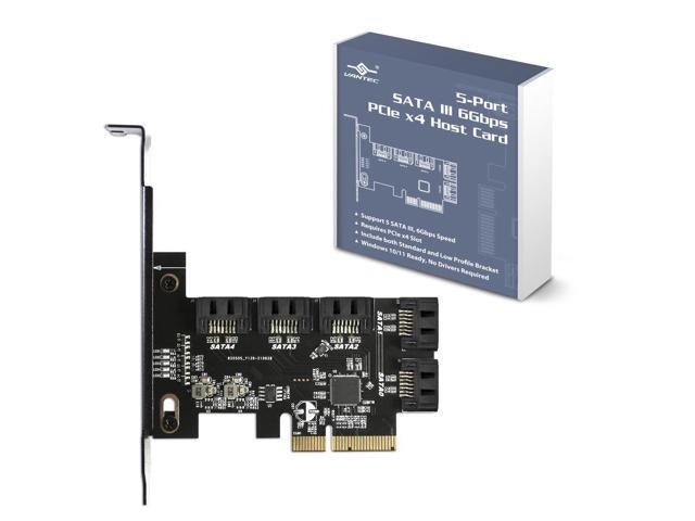 Vantec 5-Port SATA III 6-Gbps PCIe x4 Host Card: $53.53 Vantec 5-Port SATA III 6-Gbps PCIe x4 Host Card: $53.53