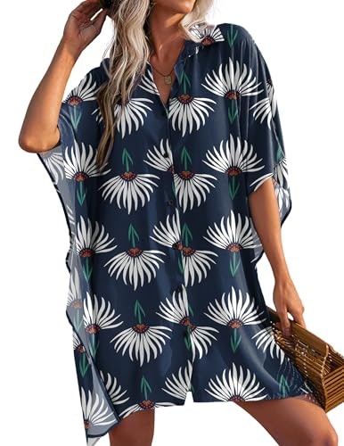 Ekouaer Women's Button Down Oversized Bikini Cover-Up Shirt: $23.79 Ekouaer Women's Button Down Oversized Bikini Cover-Up Shirt: $23.79
