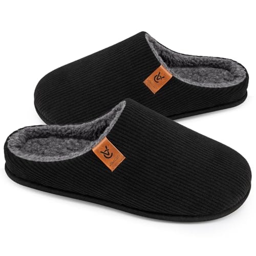 VeraCosy Men's Corduroy Slip-on Memory Foam Slippers: $22.09