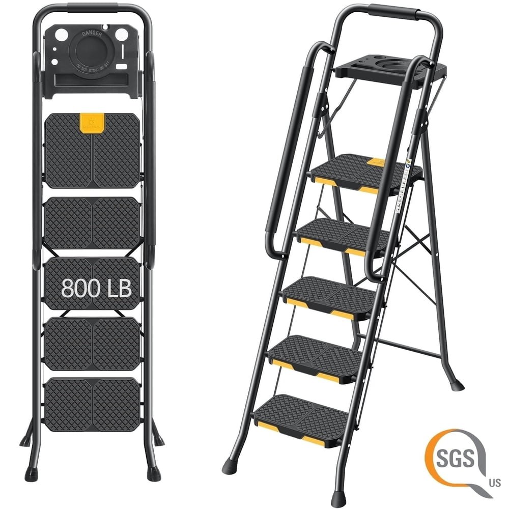 Kingrack 5-Step Folding Ladder: $107.99 Kingrack 5-Step Folding Ladder: $107.99