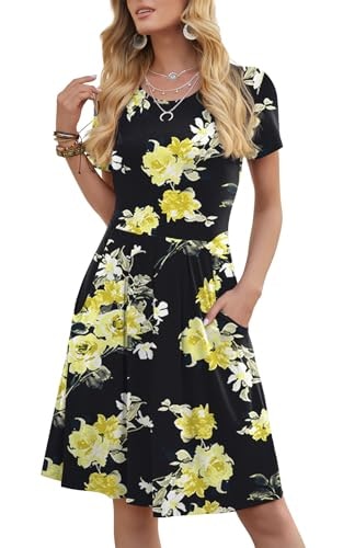 DouBCQ Women's Casual Short Sleeve Flowy Pleated Dress: $14.99 DouBCQ Women's Casual Short Sleeve Flowy Pleated Dress: $14.99
