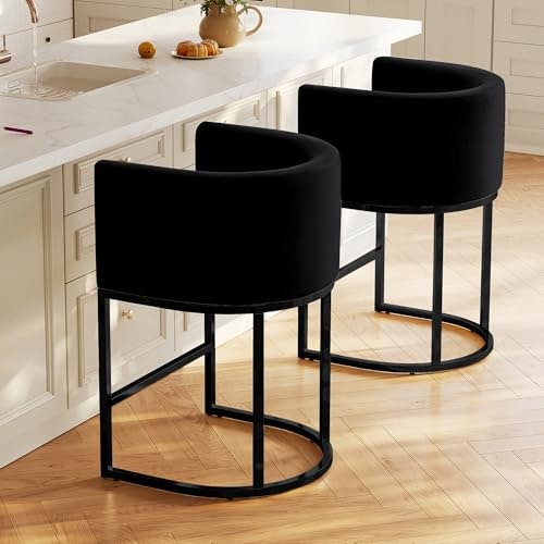 Lvhomlax 26-Inch Velvet Counter Height Bar Stools 2-Pack: $210.99