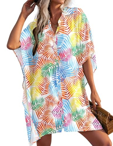 Ekouaer Women's Button Down Oversized Bikini Cover-Up Shirt: $24.22 Ekouaer Women's Button Down Oversized Bikini Cover-Up Shirt: $24.22