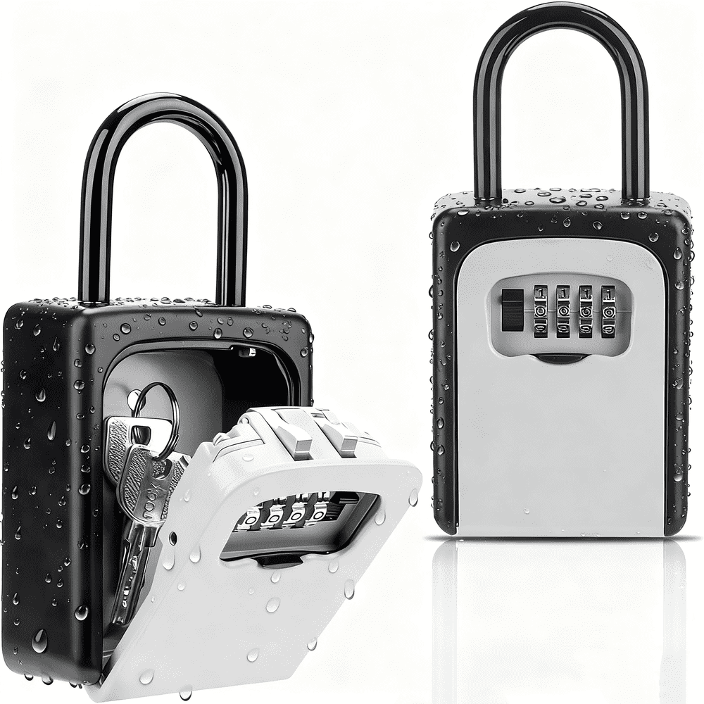 4-Digit Combination Portable Key Lock Box: $10.01 4-Digit Combination Portable Key Lock Box: $10.01