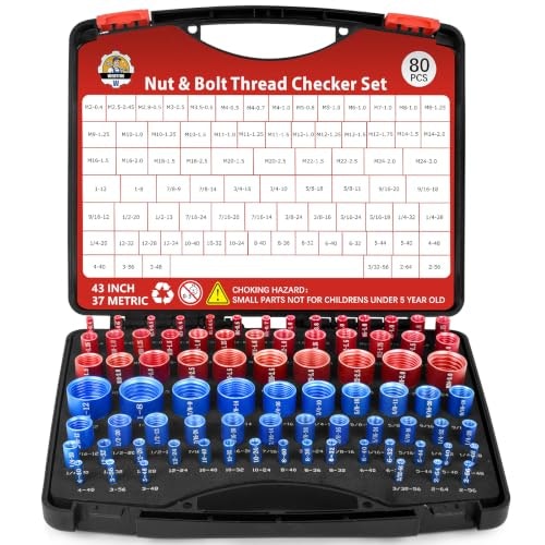 80-Piece Nut and Bolt Thread Checker Set: $54.98 80-Piece Nut and Bolt Thread Checker Set: $54.98