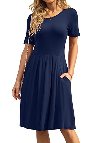 DouBCQ Women's Short Sleeve Flowy Pleated Dress: $13.99 DouBCQ Women's Short Sleeve Flowy Pleated Dress: $13.99