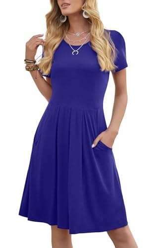 DouBCQ Women's Casual Short Sleeve Flowy Pleated Dress: $16.98 DouBCQ Women's Casual Short Sleeve Flowy Pleated Dress: $16.98