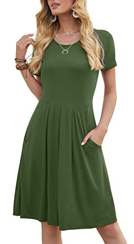 DouBCQ Women's Short Sleeve Flowy Pleated Dress: $14.44 DouBCQ Women's Short Sleeve Flowy Pleated Dress: $14.44