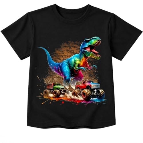 Zcaynger Toddler Boys Dinosaur Monster Truck T-Shirt: $8.49