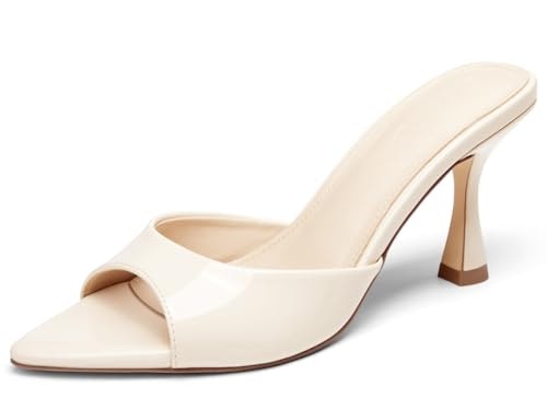 Coutgo Women's Pointed Peep Toe Heeled Mules: $37.99 Coutgo Women's Pointed Peep Toe Heeled Mules: $37.99
