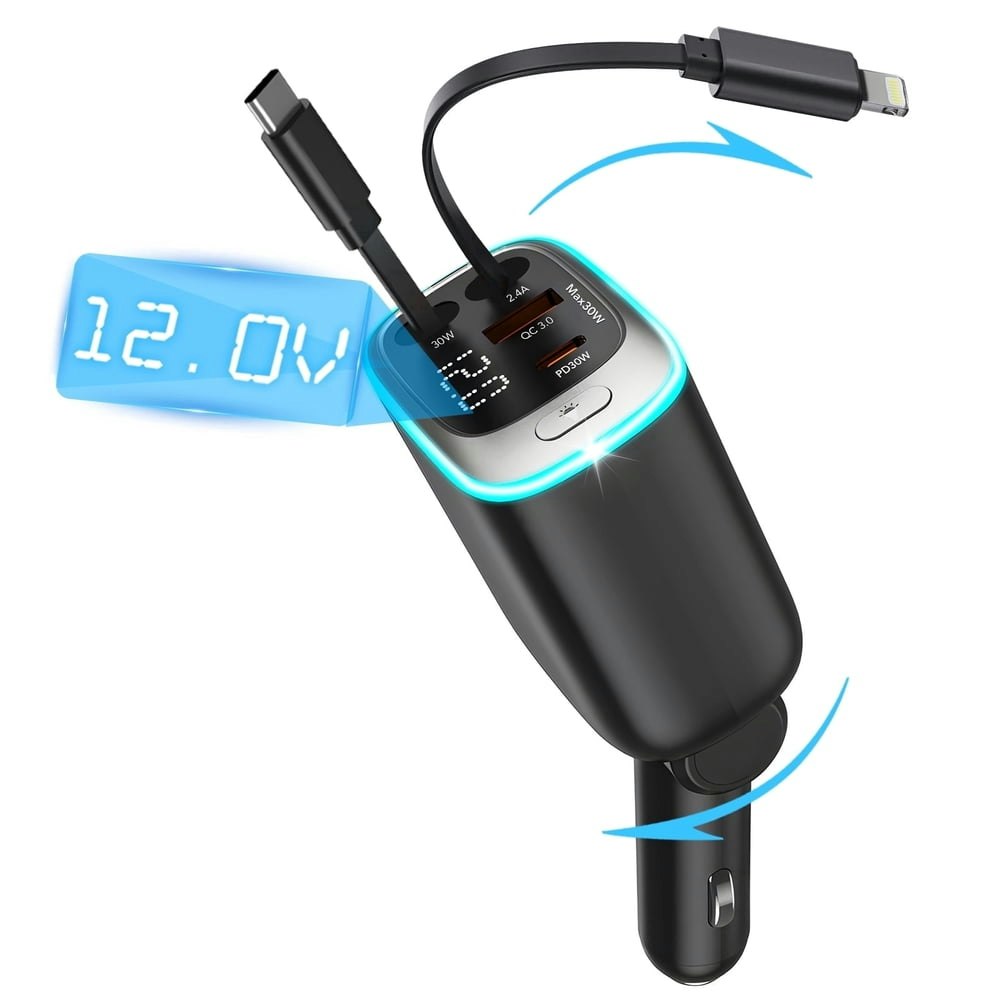 KT1 85W Retractable Car Charger: $18.89 KT1 85W Retractable Car Charger: $18.89