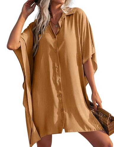 Ekouaer Women's Button Down Oversized Bikini Cover-Up Shirt: $18.03 Ekouaer Women's Button Down Oversized Bikini Cover-Up Shirt: $18.03