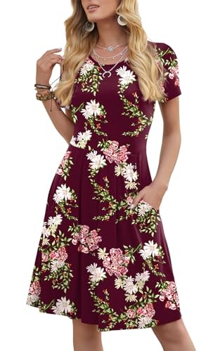 DouBCQ Women's Short Sleeve Pleated Dress: $12.99