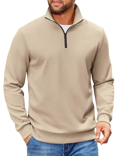 Coofandy Men's Quarter-Zip Mock Neck Sweater: $28.49 Coofandy Men's Quarter-Zip Mock Neck Sweater: $28.49