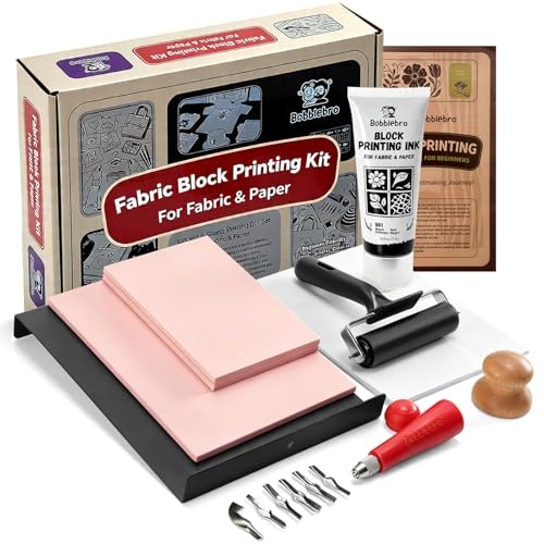 Bobblebro Linocut and Fabric Block Printing Kit: $22.09