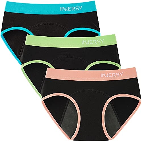 Innersy Girls' Cotton Period Underwear 3-Pack: $17.99 Innersy Girls' Cotton Period Underwear 3-Pack: $17.99