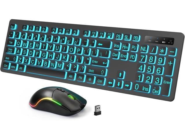 Backlit Large Print Wireless Keyboard and Mouse Combo: $73.89 Backlit Large Print Wireless Keyboard and Mouse Combo: $73.89