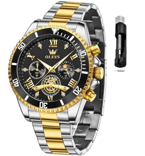 Olevs Moon Phase Chronograph Dress Watch: $34.22