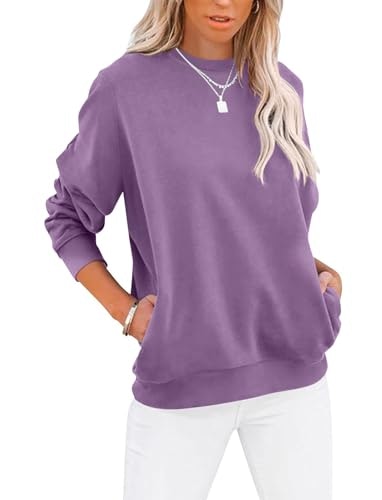 Ticticmimi Women's Crewneck Sweatshirt with Pockets: $19.99