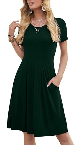 DouBCQ Women's Short Sleeve Flowy Pleated Dress: $16.99 DouBCQ Women's Short Sleeve Flowy Pleated Dress: $16.99