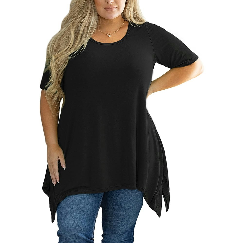 Showmall Women's Plus Size Tunic Blouse: $12.98 Showmall Women's Plus Size Tunic Blouse: $12.98