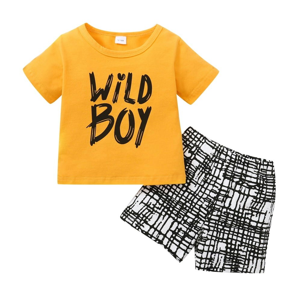Toddler Boys 2-Piece Summer Short Sleeve Shirt and Shorts Set: $10.79 Toddler Boys 2-Piece Summer Short Sleeve Shirt and Shorts Set: $10.79