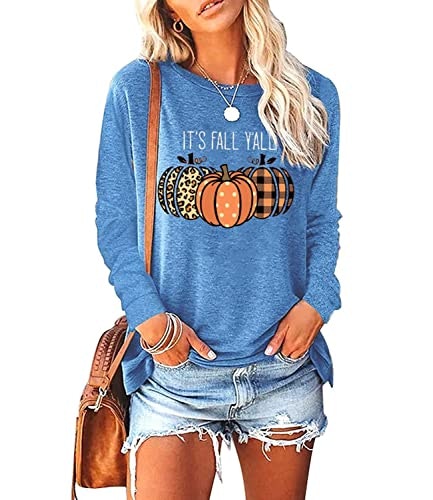 Baokuan Women's Pumpkin Graphic Crewneck Sweatshirt: $17.84